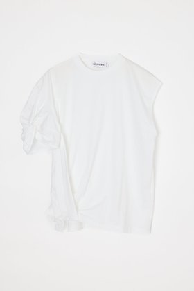 【ナゴンスタンス/nagonstans】の【5/13 12:00販売開始】asymmetry twist t-shirt 大人の最旬トレンドファッション＆コーディネート founy(ファウニー) ファッション Fashion レディースファッション Fashion for Women トップス・カットソー Cut & Sew Tops シャツ・ブラウス・オフィスカジュアル Elegant Blouses & Button-Ups ロングTシャツ・Tシャツ Longline T-Shirts & Tees カットソー・ベーシックTシャツ Cut-and-Sewn Tops / Stretch Tees & Basics アシンメトリー Asymmetrical Style ショート Short, Short Length スリーブ Sleeve, Long Sleeve / Short Sleeve ツイスト Tweed, Tweed Fabric ノースリーブ Sleeveless, No-Sleeve リラックス Relax, Relaxed Fit 新作・新入荷 New Arrivals / New In |ID:prp329100004982827