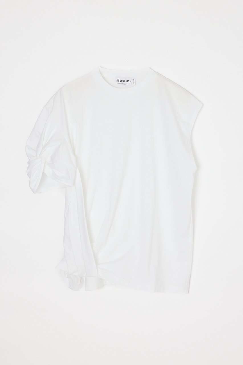 【ナゴンスタンス/nagonstans】の【5/13 12:00販売開始】asymmetry twist t-shirt インテリア・キッズ・メンズ・レディースファッション・服の通販 founy(ファウニー) 　ファッション　Fashion　レディースファッション　Fashion for Women　トップス・カットソー　Cut & Sew Tops　シャツ・ブラウス・オフィスカジュアル　Elegant Blouses & Button-Ups　ロングTシャツ・Tシャツ　Longline T-Shirts & Tees　カットソー・ベーシックTシャツ　Cut-and-Sewn Tops / Stretch Tees & Basics　アシンメトリー　Asymmetrical Style　ショート　Short, Short Length　スリーブ　Sleeve, Long Sleeve / Short Sleeve　ツイスト　Tweed, Tweed Fabric　ノースリーブ　Sleeveless, No-Sleeve　リラックス　Relax, Relaxed Fit　新作・新入荷　New Arrivals / New In　Salt|ID: prp329100004982827 ipo3291000000037328519