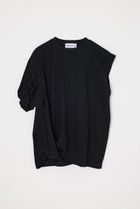 【ナゴンスタンス/nagonstans】の【5/13 12:00販売開始】asymmetry twist t-shirt 大人の最旬トレンドファッション＆コーディネート founy(ファウニー) ファッション Fashion レディースファッション Fashion for Women トップス・カットソー Cut & Sew Tops シャツ・ブラウス・オフィスカジュアル Elegant Blouses & Button-Ups ロングTシャツ・Tシャツ Longline T-Shirts & Tees カットソー・ベーシックTシャツ Cut-and-Sewn Tops / Stretch Tees & Basics アシンメトリー Asymmetrical Style ショート Short, Short Length スリーブ Sleeve, Long Sleeve / Short Sleeve ツイスト Tweed, Tweed Fabric ノースリーブ Sleeveless, No-Sleeve リラックス Relax, Relaxed Fit 新作・新入荷 New Arrivals / New In thumbnail Black|ID: prp329100004982827 ipo3291000000037328520