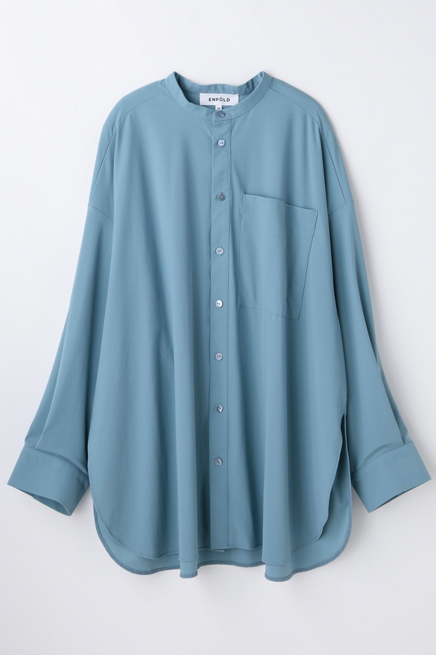 【エンフォルド/ENFOLD】の【5/13 12:00販売開始】RUSH SHIRT インテリア・キッズ・メンズ・レディースファッション・服の通販 founy(ファウニー) 　ファッション　Fashion　レディースファッション　Fashion for Women　トップス・カットソー　Cut & Sew Tops　シャツ・ブラウス・オフィスカジュアル　Elegant Blouses & Button-Ups　スリット　Slit, Slit Detail　スリーブ　Sleeve, Long Sleeve / Short Sleeve　ハーフ　Half, Half-Length　ビーチ　Beach, Seaside　フィット　Fit, Slim Fit　ポケット　Pocket, Pocket Detail　メッシュ　Mesh, Net Fabric　ルーズ　Loose, Oversized　レギンス　Leggings, Stretch Pants　ロング　Long, Long-Length　新作・新入荷　New Arrivals / New In　サックス|ID: prp329100004982835 ipo3291000000037328552