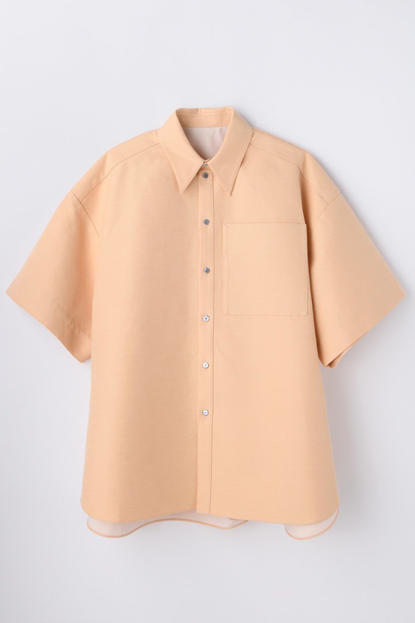 【エンフォルド/ENFOLD】の【5/13 12:00販売開始】LOOSE HALF-SLEEVE SHIRT インテリア・キッズ・メンズ・レディースファッション・服の通販 founy(ファウニー) 　ファッション　Fashion　レディースファッション　Fashion for Women　トップス・カットソー　Cut & Sew Tops　シャツ・ブラウス・オフィスカジュアル　Elegant Blouses & Button-Ups　おすすめ　Recommended / Our Picks　イヤリング　Earrings　サングラス　Sunglasses, Shades　ショート　Short, Short Length　スカーフ　Scarf, Neckwear　スリーブ　Sleeve, Long Sleeve / Short Sleeve　ダブル　Double, Double-Breasted　ネックレス　Necklace, Pendant Necklace　リゾート　Resort, Vacation Style　リネン　Linen, Linen Fabric　リラックス　Relax, Relaxed Fit　半袖　Short Sleeve, Half Sleeve　夏　Summer　新作・新入荷　New Arrivals / New In　水着　Swimsuit, Swimwear　ライトベージュ|ID: prp329100004982836 ipo3291000000037328556