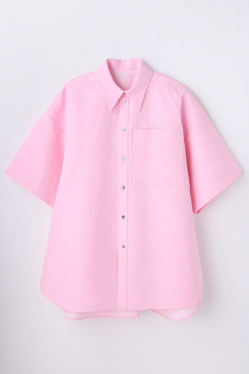 【エンフォルド/ENFOLD】の【5/13 12:00販売開始】LOOSE HALF-SLEEVE SHIRT インテリア・キッズ・メンズ・レディースファッション・服の通販 founy(ファウニー) 　ファッション　Fashion　レディースファッション　Fashion for Women　トップス・カットソー　Cut & Sew Tops　シャツ・ブラウス・オフィスカジュアル　Elegant Blouses & Button-Ups　おすすめ　Recommended / Our Picks　イヤリング　Earrings　サングラス　Sunglasses, Shades　ショート　Short, Short Length　スカーフ　Scarf, Neckwear　スリーブ　Sleeve, Long Sleeve / Short Sleeve　ダブル　Double, Double-Breasted　ネックレス　Necklace, Pendant Necklace　リゾート　Resort, Vacation Style　リネン　Linen, Linen Fabric　リラックス　Relax, Relaxed Fit　半袖　Short Sleeve, Half Sleeve　夏　Summer　新作・新入荷　New Arrivals / New In　水着　Swimsuit, Swimwear　ライトピンク|ID: prp329100004982836 ipo3291000000037328557
