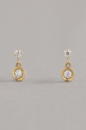 【プラス ヴァンドーム/Plus Vendome】 LAB K10 モアッサナイト ピアス大人の最旬トレンドファッション＆コーディネート founy(ファウニー) ファッション Fashion レディースファッション Fashion for Women ジュエリー Jewelry ファッションリング Fashion Rings イヤリング・フープ・ドロップタイプ Hoop, Drop & Clip Earrings イエロー Yellow イヤリング Earrings シリコン Silicone, Silicone Material ダイヤモンド Diamond, Brilliant Cut バタフライ Butterfly, Butterfly Motif フランス France, French 再入荷 Restock / Back in Stock 日本製 Made In Japan |ID:prp329100004984019