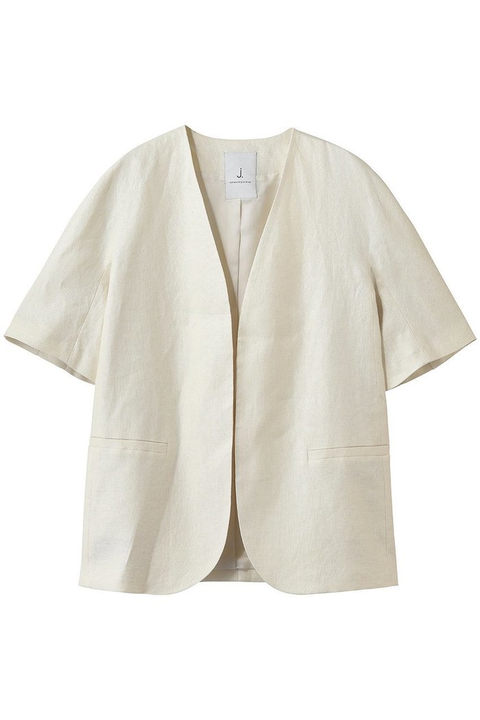 【ジェイドット/j.】のオックスリネン ハーフスリーブジャケット インテリア・キッズ・メンズ・レディースファッション・服の通販 founy(ファウニー) https://founy.com/ ファッション Fashion レディースファッション Fashion for Women アウター Coat / Outerwear Collection レディースジャケット・軽アウター Jackets オケージョン Occasion Wear シンプル Simple, Minimal ジャケット Jacket, Outerwear ラグジュアリー Luxury, Elegant 夏 Summer 新作・新入荷 New Arrivals / New In |ID: prp329100004984026 ipo3291000000037336172