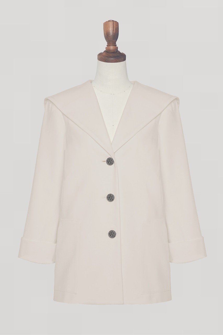 【デイジーリン/DAISY LIN】のSailor Jacket インテリア・キッズ・メンズ・レディースファッション・服の通販 founy(ファウニー) 　ファッション　Fashion　レディースファッション　Fashion for Women　アウター　Coat / Outerwear Collection　レディースジャケット・軽アウター　Jackets　ジャケット　Jacket, Outerwear　ストレッチ　Stretch, Stretchy Fabric　新作・新入荷　New Arrivals / New In　旅行　Travel　パウダーベージュ|ID: prp329100004984027 ipo3291000000037336183