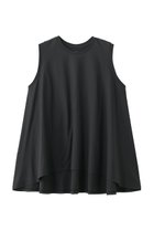 【スリー ドッツ/three dots】のドライコットン ドレスTシャツ ドレープタンクトップ 大人の最旬トレンドファッション＆コーディネート founy(ファウニー) ファッション Fashion レディースファッション Fashion for Women トップス・カットソー Cut & Sew Tops キャミソール&ノースリーブ Camisoles & Sleeveless Tops シャツ・ブラウス・オフィスカジュアル Elegant Blouses & Button-Ups ロングTシャツ・Tシャツ Longline T-Shirts & Tees カットソー・ベーシックTシャツ Cut-and-Sewn Tops / Stretch Tees & Basics ワンピース Dresses フォーマル・パーティードレス・結婚式用ドレス Elegant & Casual Dresses キャミソール Camisole, Spaghetti Strap Top シンプル Simple, Minimal タンク Tank Top, Sleeveless Top ドレス Dress, One-Piece フレア Flare, Flared 新作・新入荷 New Arrivals / New In thumbnail ソフトブラック|ID: prp329100004984030 ipo3291000000037336211