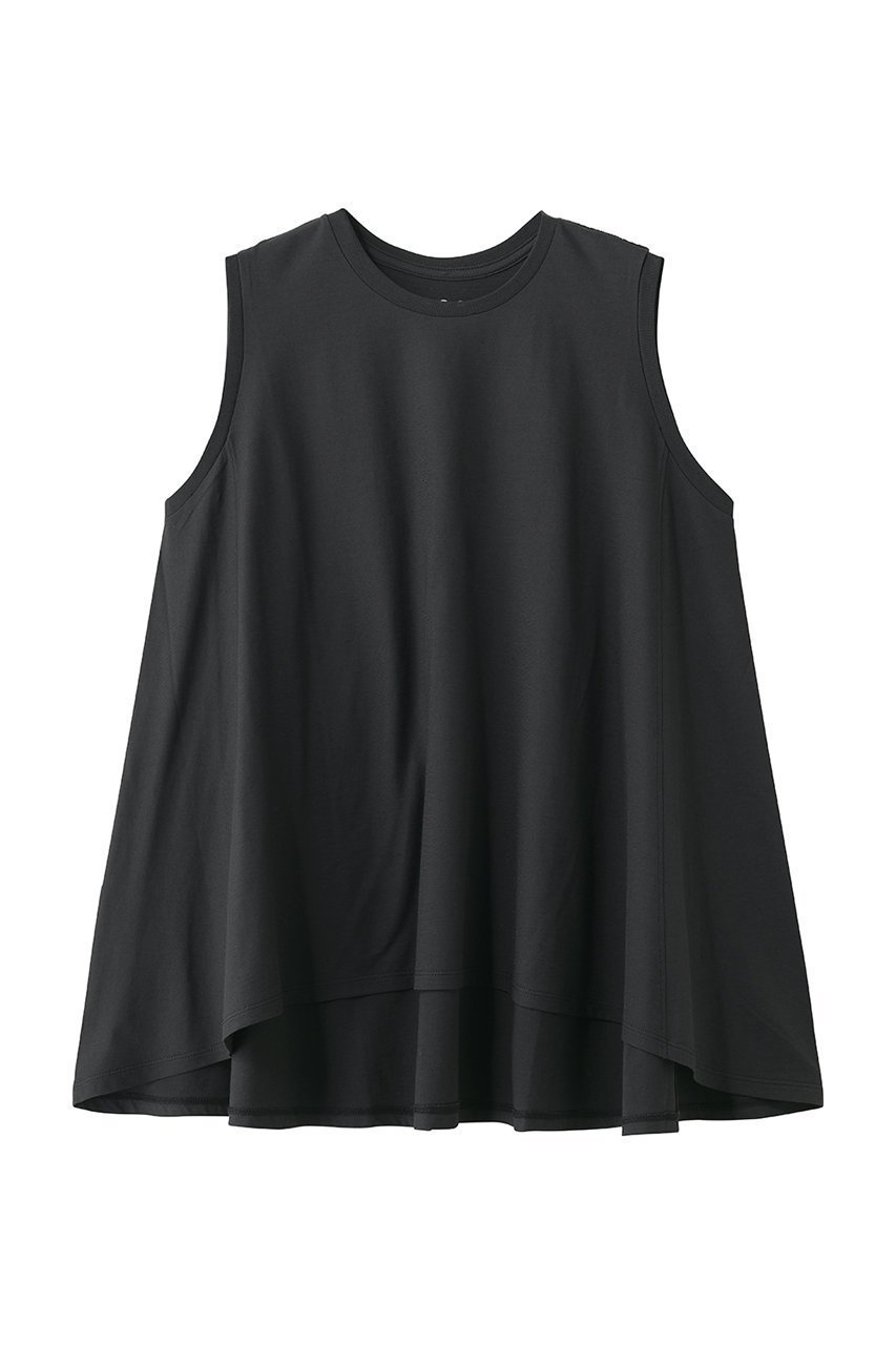 【スリー ドッツ/three dots】のドライコットン ドレスTシャツ ドレープタンクトップ インテリア・キッズ・メンズ・レディースファッション・服の通販 founy(ファウニー) 　ファッション　Fashion　レディースファッション　Fashion for Women　トップス・カットソー　Cut & Sew Tops　キャミソール&ノースリーブ　Camisoles & Sleeveless Tops　シャツ・ブラウス・オフィスカジュアル　Elegant Blouses & Button-Ups　ロングTシャツ・Tシャツ　Longline T-Shirts & Tees　カットソー・ベーシックTシャツ　Cut-and-Sewn Tops / Stretch Tees & Basics　ワンピース　Dresses　フォーマル・パーティードレス・結婚式用ドレス　Elegant & Casual Dresses　キャミソール　Camisole, Spaghetti Strap Top　シンプル　Simple, Minimal　タンク　Tank Top, Sleeveless Top　ドレス　Dress, One-Piece　フレア　Flare, Flared　新作・新入荷　New Arrivals / New In　ソフトブラック|ID: prp329100004984030 ipo3291000000037336211