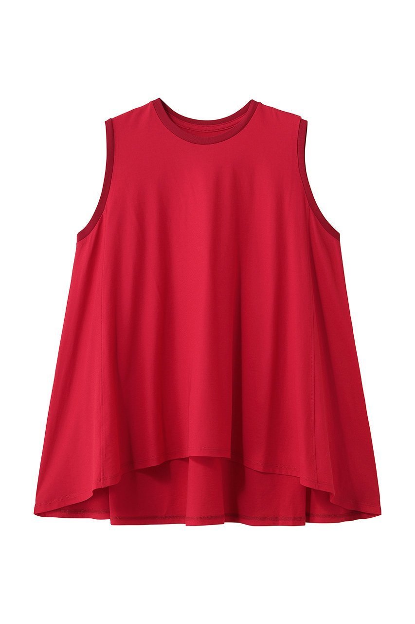 【スリー ドッツ/three dots】のドライコットン ドレスTシャツ ドレープタンクトップ インテリア・キッズ・メンズ・レディースファッション・服の通販 founy(ファウニー) 　ファッション　Fashion　レディースファッション　Fashion for Women　トップス・カットソー　Cut & Sew Tops　キャミソール&ノースリーブ　Camisoles & Sleeveless Tops　シャツ・ブラウス・オフィスカジュアル　Elegant Blouses & Button-Ups　ロングTシャツ・Tシャツ　Longline T-Shirts & Tees　カットソー・ベーシックTシャツ　Cut-and-Sewn Tops / Stretch Tees & Basics　ワンピース　Dresses　フォーマル・パーティードレス・結婚式用ドレス　Elegant & Casual Dresses　キャミソール　Camisole, Spaghetti Strap Top　シンプル　Simple, Minimal　タンク　Tank Top, Sleeveless Top　ドレス　Dress, One-Piece　フレア　Flare, Flared　新作・新入荷　New Arrivals / New In　レッド|ID: prp329100004984030 ipo3291000000037336212