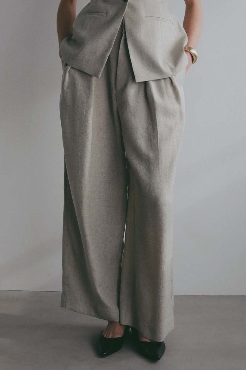 【ハー/HER.】のリネンライクパンツ インテリア・キッズ・メンズ・レディースファッション・服の通販 founy(ファウニー) 　ファッション　Fashion　レディースファッション　Fashion for Women　パンツ　Pants & Trousers　おすすめ　Recommended / Our Picks　セットアップ　Set-Up, Coordinated Outfit　ワイド　Wide, Wide Fit　エレガント 上品　Elegant　新作・新入荷　New Arrivals / New In　ベージュ|ID: prp329100004984056 ipo3291000000037336420