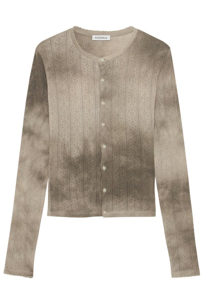【マディソンブルー/MADISONBLUE】のEMBROIDERED COLLAR CARDIGAN TIE-DYE タイダイカーディガン インテリア・キッズ・メンズ・レディースファッション・服の通販 founy(ファウニー) https://founy.com/ ファッション Fashion レディースファッション Fashion for Women トップス・カットソー Cut & Sew Tops カーディガン・羽織り Layered Style Cardigans シャツ・ブラウス・オフィスカジュアル Elegant Blouses & Button-Ups ロングTシャツ・Tシャツ Longline T-Shirts & Tees カットソー・ベーシックTシャツ Cut-and-Sewn Tops / Stretch Tees & Basics カーディガン Cardigan, Knitwear ガーリー Girly, Feminine Style コンパクト Compact, Small Size パターン Pattern, Design Print フィット Fit, Slim Fit メッシュ Mesh, Net Fabric 新作・新入荷 New Arrivals / New In |ID: prp329100004984067 ipo3291000000037336532
