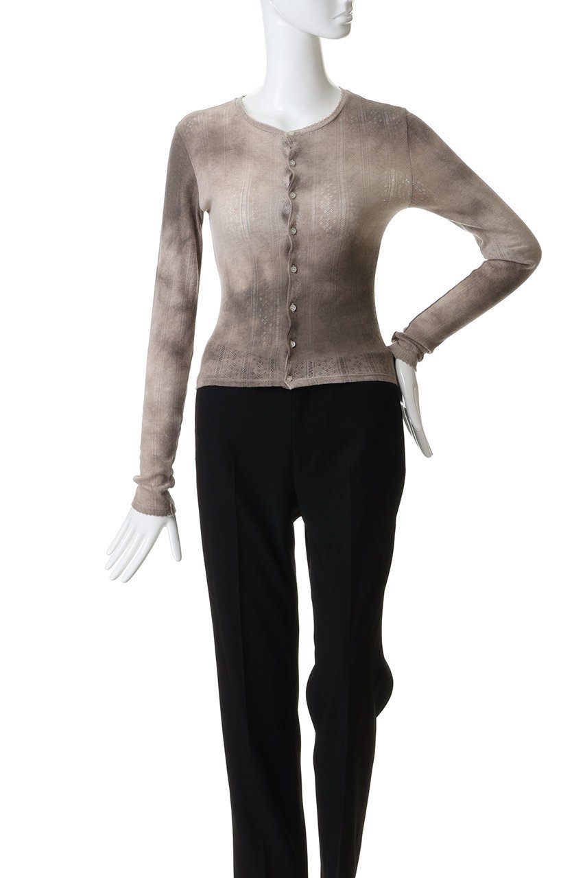【マディソンブルー/MADISONBLUE】のEMBROIDERED COLLAR CARDIGAN TIE-DYE タイダイカーディガン 大人の最旬トレンドファッション＆コーディネート founy(ファウニー) 　ファッション　Fashion　レディースファッション　Fashion for Women　トップス・カットソー　Cut & Sew Tops　カーディガン・羽織り　Layered Style Cardigans　シャツ・ブラウス・オフィスカジュアル　Elegant Blouses & Button-Ups　ロングTシャツ・Tシャツ　Longline T-Shirts & Tees　カットソー・ベーシックTシャツ　Cut-and-Sewn Tops / Stretch Tees & Basics　カーディガン　Cardigan, Knitwear　ガーリー　Girly, Feminine Style　コンパクト　Compact, Small Size　パターン　Pattern, Design Print　フィット　Fit, Slim Fit　メッシュ　Mesh, Net Fabric　新作・新入荷　New Arrivals / New In　other-2|ID: prp329100004984067 ipo3291000000037336536