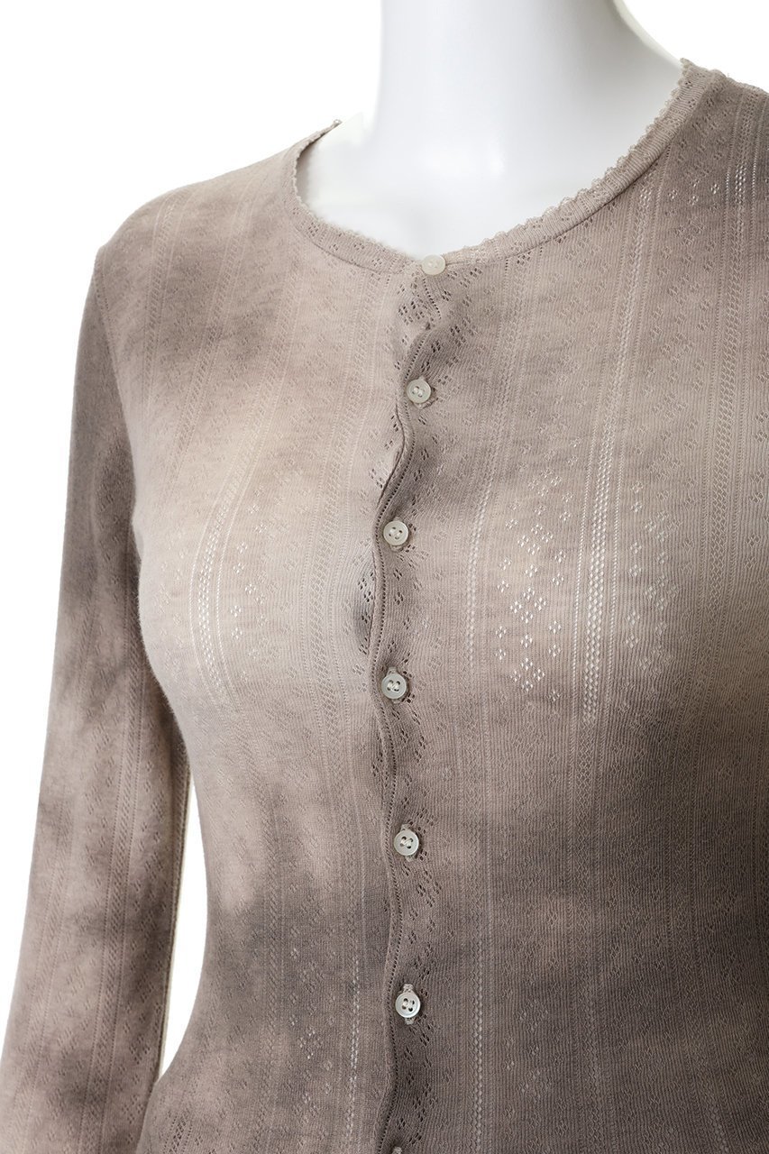 【マディソンブルー/MADISONBLUE】のEMBROIDERED COLLAR CARDIGAN TIE-DYE タイダイカーディガン 大人の最旬トレンドファッション＆コーディネート founy(ファウニー) 　ファッション　Fashion　レディースファッション　Fashion for Women　トップス・カットソー　Cut & Sew Tops　カーディガン・羽織り　Layered Style Cardigans　シャツ・ブラウス・オフィスカジュアル　Elegant Blouses & Button-Ups　ロングTシャツ・Tシャツ　Longline T-Shirts & Tees　カットソー・ベーシックTシャツ　Cut-and-Sewn Tops / Stretch Tees & Basics　カーディガン　Cardigan, Knitwear　ガーリー　Girly, Feminine Style　コンパクト　Compact, Small Size　パターン　Pattern, Design Print　フィット　Fit, Slim Fit　メッシュ　Mesh, Net Fabric　新作・新入荷　New Arrivals / New In　other-5|ID: prp329100004984067 ipo3291000000037336542