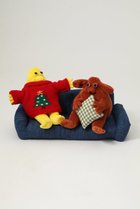 【その他のブランド/Other】の【抽選販売】セーターを着たマーニーとヌガー、デニムのソファ 大人の最旬トレンドファッション＆コーディネート founy(ファウニー) シンプル Simple, Minimal スペシャル Special, Limited Edition セーター Sweater, Knitwear デニム Denim, Jeans Material 犬 Dog 新作・新入荷 New Arrivals / New In thumbnail -|ID: prp329100004984097 ipo3291000000037336779