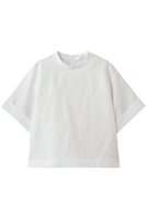 【エブール/ebure】の【5/15 0:00販売開始】リネンコットンタイプライター ショートTブラウス 大人の最旬トレンドファッション＆コーディネート founy(ファウニー) ファッション Fashion レディースファッション Fashion for Women トップス・カットソー Cut & Sew Tops シャツ・ブラウス・オフィスカジュアル Elegant Blouses & Button-Ups なめらか Smooth, Silky Texture ショート Short, Short Length スリーブ Sleeve, Long Sleeve / Short Sleeve タイプライター Typewriter Fabric, Crisp Cotton デニム Denim, Jeans Material フォルム Silhouette, Form ボトム Bottoms, Lower Wear リネン Linen, Linen Fabric |ID:prp329100004985268