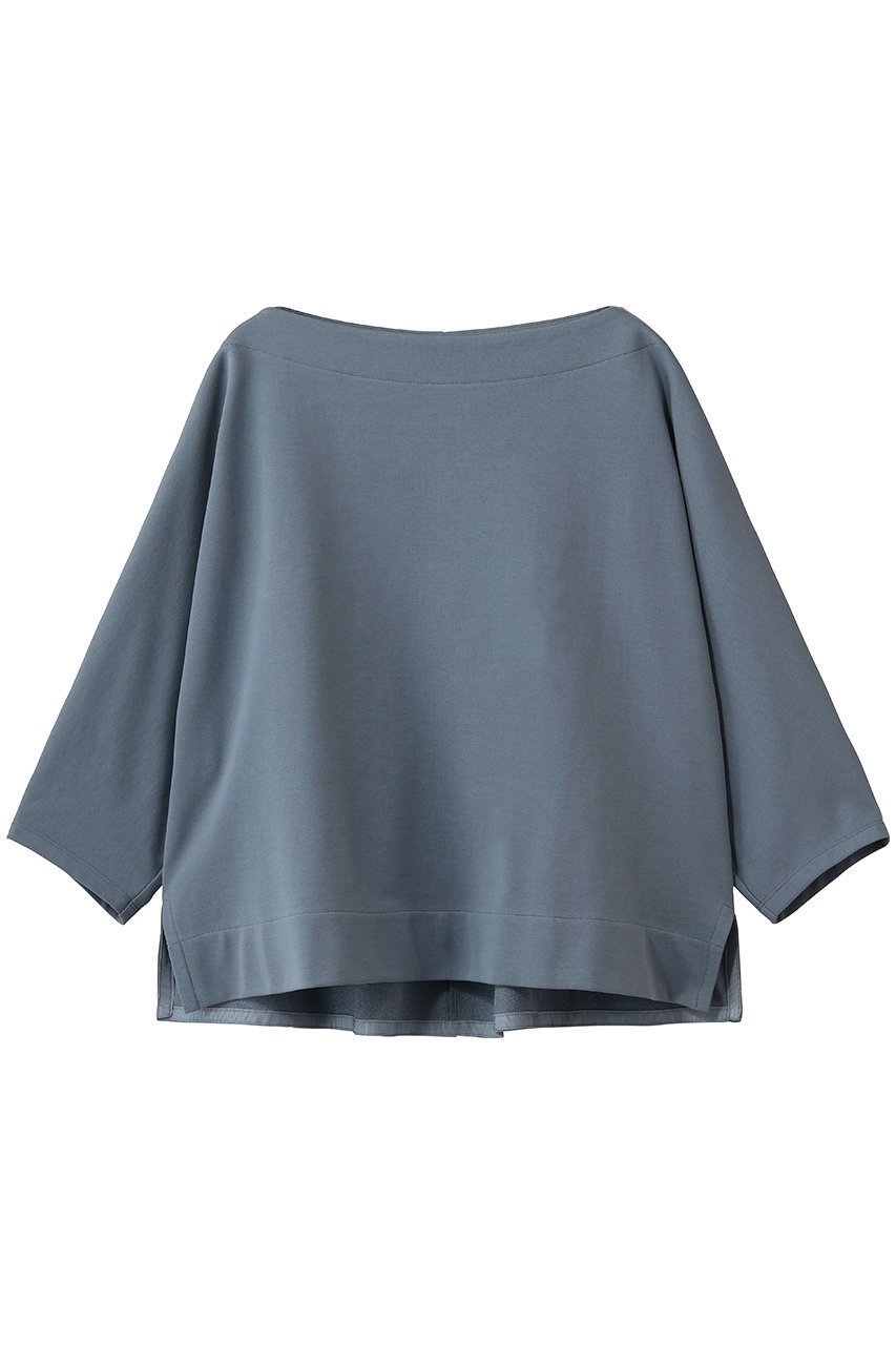 【エブール/ebure】の【5/15 0:00販売開始】ソフトコンパクト裏毛 ボートネックカットソー インテリア・キッズ・メンズ・レディースファッション・服の通販 founy(ファウニー) 　ファッション　Fashion　レディースファッション　Fashion for Women　トップス・カットソー　Cut & Sew Tops　シャツ・ブラウス・オフィスカジュアル　Elegant Blouses & Button-Ups　ロングTシャツ・Tシャツ　Longline T-Shirts & Tees　カットソー・ベーシックTシャツ　Cut-and-Sewn Tops / Stretch Tees & Basics　カットソー　Cut and Sewn Top　コンパクト　Compact, Small Size　ショート　Short, Short Length　スリーブ　Sleeve, Long Sleeve / Short Sleeve　ボトム　Bottoms, Lower Wear　ブルー|ID: prp329100004985275 ipo3291000000037343301