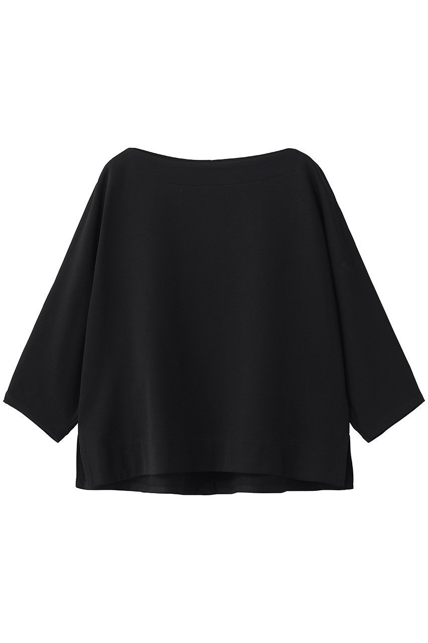 【エブール/ebure】の【5/15 0:00販売開始】ソフトコンパクト裏毛 ボートネックカットソー インテリア・キッズ・メンズ・レディースファッション・服の通販 founy(ファウニー) 　ファッション　Fashion　レディースファッション　Fashion for Women　トップス・カットソー　Cut & Sew Tops　シャツ・ブラウス・オフィスカジュアル　Elegant Blouses & Button-Ups　ロングTシャツ・Tシャツ　Longline T-Shirts & Tees　カットソー・ベーシックTシャツ　Cut-and-Sewn Tops / Stretch Tees & Basics　カットソー　Cut and Sewn Top　コンパクト　Compact, Small Size　ショート　Short, Short Length　スリーブ　Sleeve, Long Sleeve / Short Sleeve　ボトム　Bottoms, Lower Wear　ブラック|ID: prp329100004985275 ipo3291000000037343302
