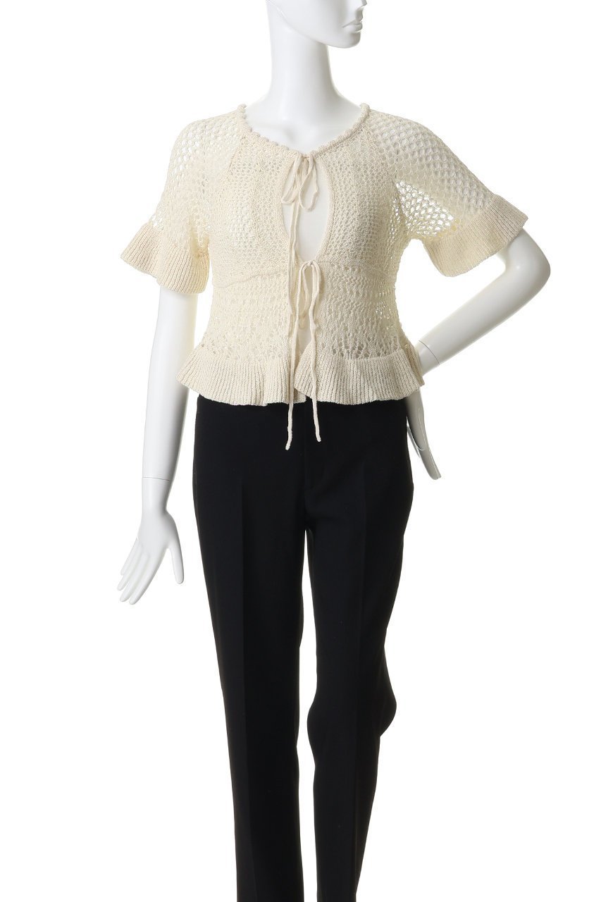 【クラネ/CLANE】のW FACE RIBBON CROCHET KNIT TOPS 大人の最旬トレンドファッション＆コーディネート founy(ファウニー) 　ファッション　Fashion　レディースファッション　Fashion for Women　トップス・カットソー　Cut & Sew Tops　ニット　Knit Tops & Sweaters　カジュアルプルオーバー・ニットトップス　Pullovers & Knit Tops / Casual Pullovers　インナー　Innerwear　カッティング　Cutting Detail　キャミソール　Camisole, Spaghetti Strap Top　クロシェ　Crochet, Knitted Lace　リボン　Ribbon, Bow　エレガント 上品　Elegant　夏　Summer　新作・新入荷　New Arrivals / New In　other-2|ID: prp329100004985294 ipo3291000000037343446
