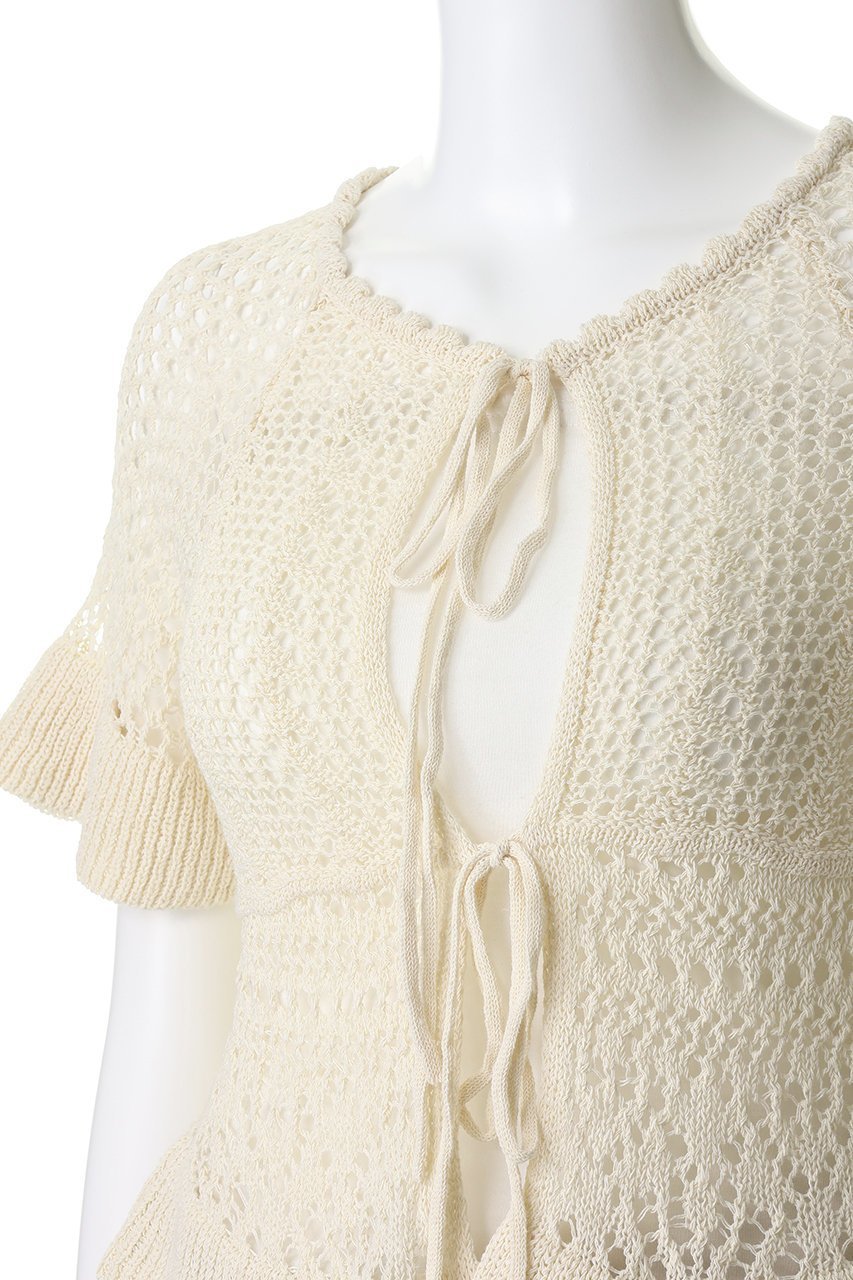 【クラネ/CLANE】のW FACE RIBBON CROCHET KNIT TOPS 大人の最旬トレンドファッション＆コーディネート founy(ファウニー) 　ファッション　Fashion　レディースファッション　Fashion for Women　トップス・カットソー　Cut & Sew Tops　ニット　Knit Tops & Sweaters　カジュアルプルオーバー・ニットトップス　Pullovers & Knit Tops / Casual Pullovers　インナー　Innerwear　カッティング　Cutting Detail　キャミソール　Camisole, Spaghetti Strap Top　クロシェ　Crochet, Knitted Lace　リボン　Ribbon, Bow　エレガント 上品　Elegant　夏　Summer　新作・新入荷　New Arrivals / New In　other-5|ID: prp329100004985294 ipo3291000000037343449