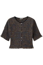 【クラネ/CLANE】のSHIRRING HALF SLEEVE BLOUSE 大人の最旬トレンドファッション＆コーディネート founy(ファウニー) ファッション Fashion レディースファッション Fashion for Women トップス・カットソー Cut & Sew Tops シャツ・ブラウス・オフィスカジュアル Elegant Blouses & Button-Ups おすすめ Recommended / Our Picks クロップド Cropped, Short Length シャーリング Shirring, Ruched ショート Short, Short Length スリーブ Sleeve, Long Sleeve / Short Sleeve フィット Fit, Slim Fit フリル Frill, Ruffle 新作・新入荷 New Arrivals / New In 羽織 Haori, Light Jacket thumbnail MIX|ID: prp329100004985299 ipo3291000000037343479