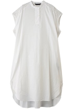 【ミズイロ インド/mizuiro ind】 lace shoulder long OP ワンピース大人の最旬トレンドファッション＆コーディネート founy(ファウニー) ファッション Fashion レディースファッション Fashion for Women ワンピース Dresses チュニック Tunic Tops & Dresses シアー Sheer, See-Through スリーブ Sleeve, Long Sleeve / Short Sleeve チュニック Tunic, Long Top ドッキング Docking, Mixed Material フレンチ French, French Style レース Lace, Lace Fabric ロング Long, Long-Length 夏 Summer 新作・新入荷 New Arrivals / New In |ID:prp329100004985313