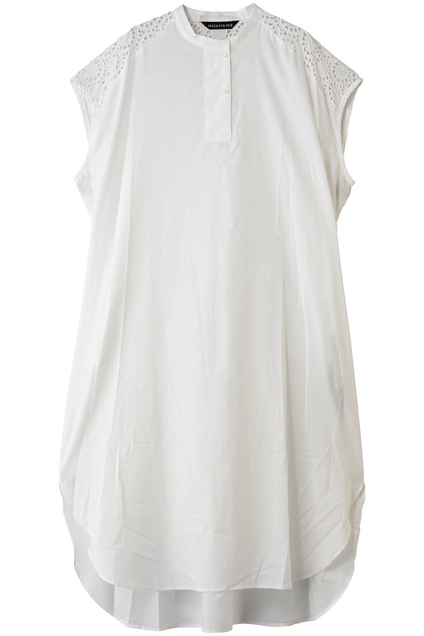 【ミズイロ インド/mizuiro ind】のlace shoulder long OP ワンピース 大人の最旬トレンドファッション＆コーディネート founy(ファウニー) 　ファッション　Fashion　レディースファッション　Fashion for Women　ワンピース　Dresses　チュニック　Tunic Tops & Dresses　シアー　Sheer, See-Through　スリーブ　Sleeve, Long Sleeve / Short Sleeve　チュニック　Tunic, Long Top　ドッキング　Docking, Mixed Material　フレンチ　French, French Style　レース　Lace, Lace Fabric　ロング　Long, Long-Length　夏　Summer　新作・新入荷　New Arrivals / New In　 other-1|ID: prp329100004985313 ipo3291000000037343578