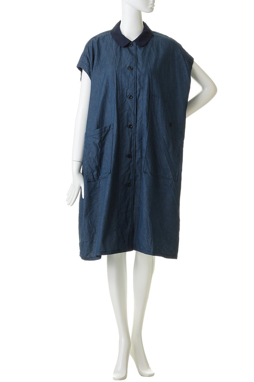 【ミズイロ インド/mizuiro ind】のwide denim shirt OP ワンピース 大人の最旬トレンドファッション＆コーディネート founy(ファウニー) 　ファッション　Fashion　レディースファッション　Fashion for Women　ワンピース　Dresses　チュニック　Tunic Tops & Dresses　チュニック　Tunic, Long Top　デニム　Denim, Jeans Material　トレンド　Trend, Trending Now　ポケット　Pocket, Pocket Detail　ロング　Long, Long-Length　ワッシャー　Washer, Crinkled Finish　新作・新入荷　New Arrivals / New In　other-2|ID: prp329100004985314 ipo3291000000037343588