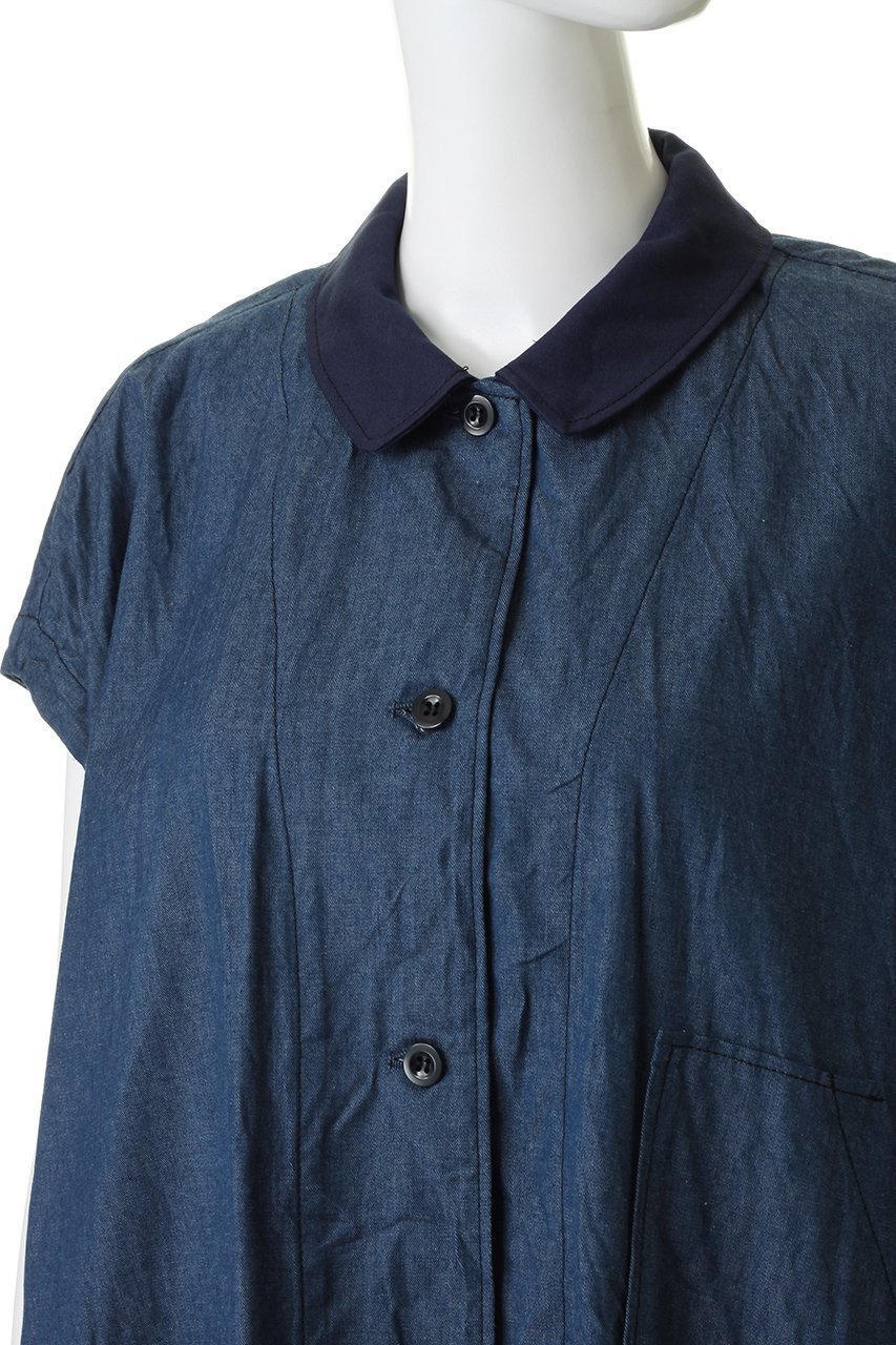 【ミズイロ インド/mizuiro ind】のwide denim shirt OP ワンピース 大人の最旬トレンドファッション＆コーディネート founy(ファウニー) 　ファッション　Fashion　レディースファッション　Fashion for Women　ワンピース　Dresses　チュニック　Tunic Tops & Dresses　チュニック　Tunic, Long Top　デニム　Denim, Jeans Material　トレンド　Trend, Trending Now　ポケット　Pocket, Pocket Detail　ロング　Long, Long-Length　ワッシャー　Washer, Crinkled Finish　新作・新入荷　New Arrivals / New In　other-5|ID: prp329100004985314 ipo3291000000037343591