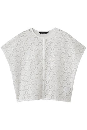 【ミズイロ インド/mizuiro ind】 lace combi crew neck shirt シャツ大人の最旬トレンドファッション＆コーディネート founy(ファウニー) ファッション Fashion レディースファッション Fashion for Women トップス・カットソー Cut & Sew Tops シャツ・ブラウス・オフィスカジュアル Elegant Blouses & Button-Ups ショート Short, Short Length スマート Smart, Elegant スリーブ Sleeve, Long Sleeve / Short Sleeve フロント Front, Front Design ボトム Bottoms, Lower Wear レース Lace, Lace Fabric 新作・新入荷 New Arrivals / New In 無地 Plain, Solid Color |ID:prp329100004985315