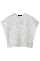【ミズイロ インド/mizuiro ind】のlace combi crew neck shirt シャツ 大人の最旬トレンドファッション＆コーディネート founy(ファウニー) ファッション Fashion レディースファッション Fashion for Women トップス・カットソー Cut & Sew Tops シャツ・ブラウス・オフィスカジュアル Elegant Blouses & Button-Ups ショート Short, Short Length スマート Smart, Elegant スリーブ Sleeve, Long Sleeve / Short Sleeve フロント Front, Front Design ボトム Bottoms, Lower Wear レース Lace, Lace Fabric 新作・新入荷 New Arrivals / New In 無地 Plain, Solid Color |ID:prp329100004985315