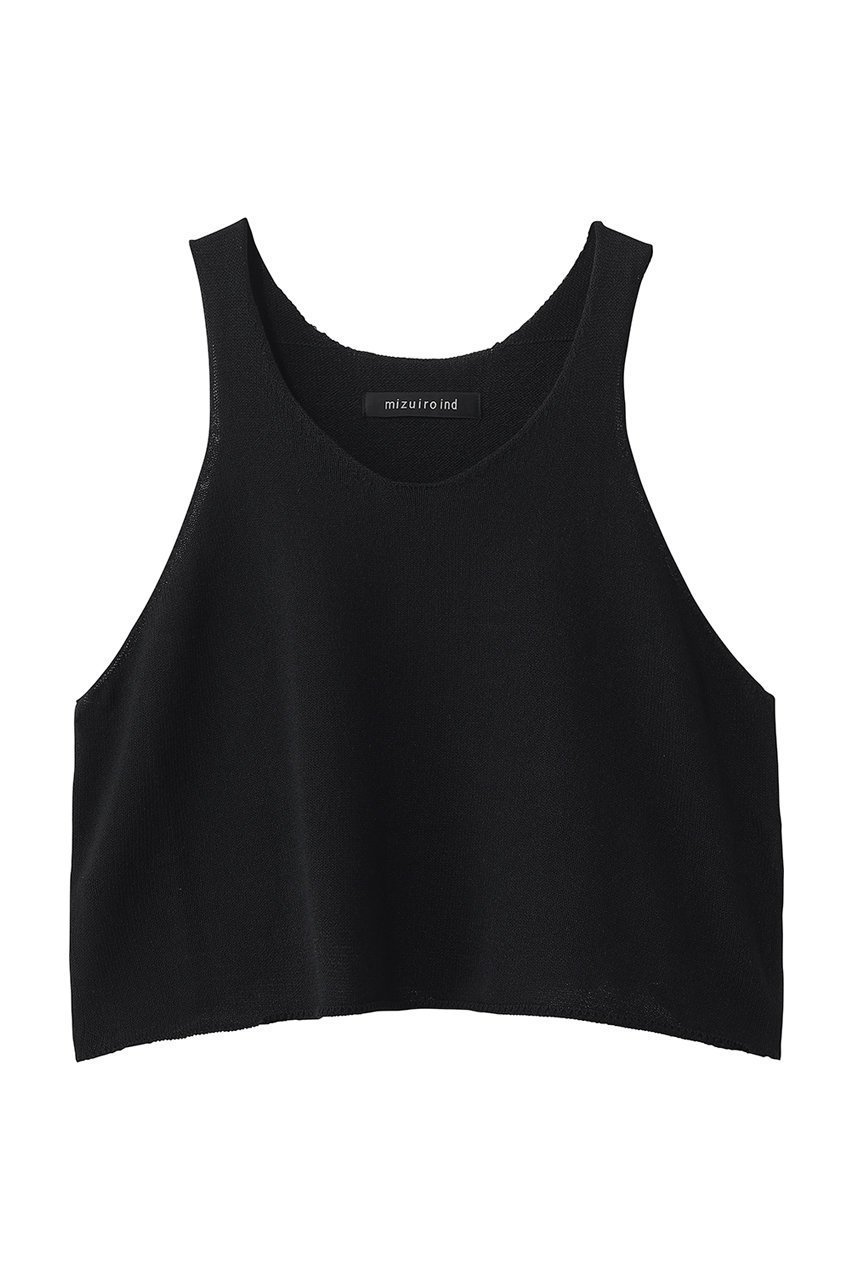 【ミズイロ インド/mizuiro ind】のU neck short vest ベスト インテリア・キッズ・メンズ・レディースファッション・服の通販 founy(ファウニー) 　ファッション　Fashion　レディースファッション　Fashion for Women　トップス・カットソー　Cut & Sew Tops　ニット　Knit Tops & Sweaters　ベスト&ジレ / 重ね着スタイル　Vests & Gilets　カジュアルプルオーバー・ニットトップス　Pullovers & Knit Tops / Casual Pullovers　インナー　Innerwear　シンプル　Simple, Minimal　デコルテ　Décolleté, Neckline　ベスト　Vest, Waistcoat　モダン　Modern, Contemporary　ワイド　Wide, Wide Fit　夏　Summer　新作・新入荷　New Arrivals / New In　black|ID: prp329100004985318 ipo3291000000037343619