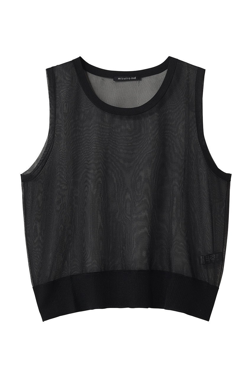 【ミズイロ インド/mizuiro ind】のcrew neck vest ベスト インテリア・キッズ・メンズ・レディースファッション・服の通販 founy(ファウニー) 　ファッション　Fashion　レディースファッション　Fashion for Women　トップス・カットソー　Cut & Sew Tops　ニット　Knit Tops & Sweaters　ベスト&ジレ / 重ね着スタイル　Vests & Gilets　カジュアルプルオーバー・ニットトップス　Pullovers & Knit Tops / Casual Pullovers　インナー　Innerwear　キャミソール　Camisole, Spaghetti Strap Top　シアー　Sheer, See-Through　シンプル　Simple, Minimal　ジャケット　Jacket, Outerwear　タンク　Tank Top, Sleeveless Top　ベスト　Vest, Waistcoat　夏　Summer　新作・新入荷　New Arrivals / New In　black|ID: prp329100004985319 ipo3291000000037343626