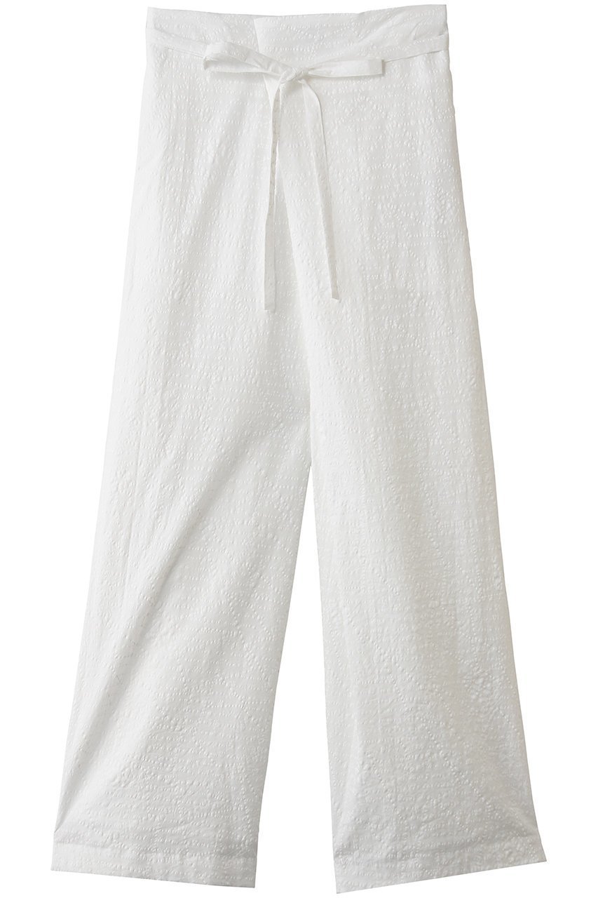 【プレインピープル/PLAIN PEOPLE】のレタープリントラップパンツ インテリア・キッズ・メンズ・レディースファッション・服の通販 founy(ファウニー) 　ファッション　Fashion　レディースファッション　Fashion for Women　パンツ　Pants & Trousers　プリント　Print, Printed Pattern　ラップ　Wrap, Wrap Design　リボン　Ribbon, Bow　ワイド　Wide, Wide Fit　新作・新入荷　New Arrivals / New In　ホワイト|ID: prp329100004985322 ipo3291000000037343647