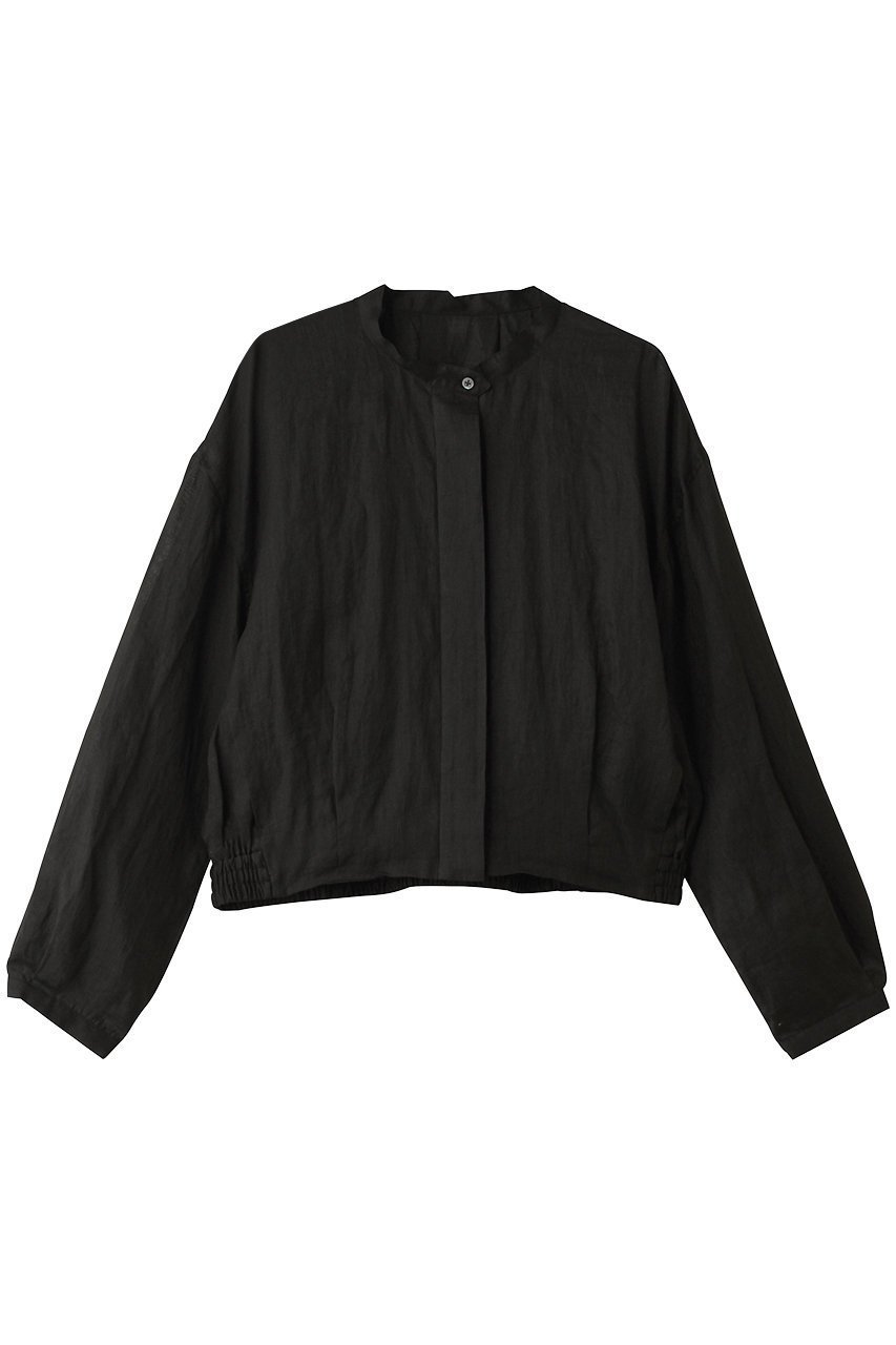 【プレインピープル/PLAIN PEOPLE】のラミーバンドカラークロップドブルゾン インテリア・キッズ・メンズ・レディースファッション・服の通販 founy(ファウニー) 　ファッション　Fashion　レディースファッション　Fashion for Women　アウター　Coat / Outerwear Collection　レディースジャケット・軽アウター　Jackets　ブルゾンジャケット・スポーティアウター　Blouson Jackets　クロップド　Cropped, Short Length　シャーリング　Shirring, Ruched　シンプル　Simple, Minimal　ジャケット　Jacket, Outerwear　トレンド　Trend, Trending Now　バルーン　Balloon, Balloon Silhouette　ブルゾン　Blouson, Bomber Jacket　夏　Summer　新作・新入荷　New Arrivals / New In　ブラック|ID: prp329100004985323 ipo3291000000037343657