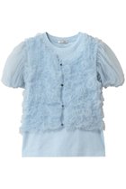 【クラネ/CLANE】のTULLE VEST LAYERED TOPS 大人の最旬トレンドファッション＆コーディネート founy(ファウニー) ファッション Fashion レディースファッション Fashion for Women アウター Coat / Outerwear Collection トップス・カットソー Cut & Sew Tops シャツ・ブラウス・オフィスカジュアル Elegant Blouses & Button-Ups ロングTシャツ・Tシャツ Longline T-Shirts & Tees ベスト&ジレ / 重ね着スタイル Vests & Gilets カットソー・ベーシックTシャツ Cut-and-Sewn Tops / Stretch Tees & Basics シャーリング Shirring, Ruched ショート Short, Short Length シンプル Simple, Minimal スリーブ Sleeve, Long Sleeve / Short Sleeve チュール Tulip, Tulip Motif バランス Balance, Style Balance フィット Fit, Slim Fit ベスト Vest, Waistcoat ランダム Random, Irregular エレガント 上品 Elegant 新作・新入荷 New Arrivals / New In thumbnail BLUE|ID: prp329100004985343 ipo3291000000037343802