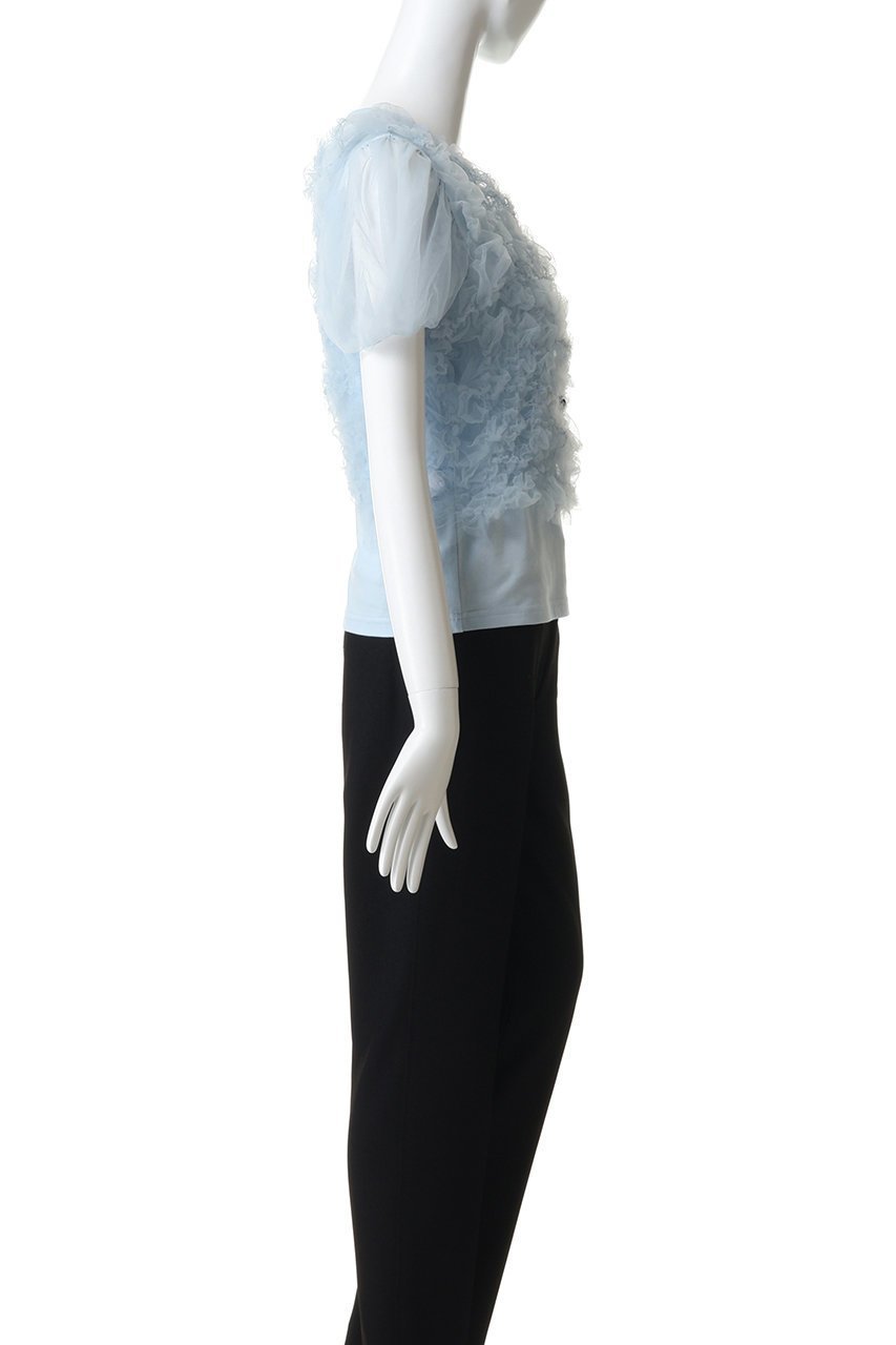【クラネ/CLANE】のTULLE VEST LAYERED TOPS 大人の最旬トレンドファッション＆コーディネート founy(ファウニー) 　ファッション　Fashion　レディースファッション　Fashion for Women　アウター　Coat / Outerwear Collection　トップス・カットソー　Cut & Sew Tops　シャツ・ブラウス・オフィスカジュアル　Elegant Blouses & Button-Ups　ロングTシャツ・Tシャツ　Longline T-Shirts & Tees　ベスト&ジレ / 重ね着スタイル　Vests & Gilets　カットソー・ベーシックTシャツ　Cut-and-Sewn Tops / Stretch Tees & Basics　シャーリング　Shirring, Ruched　ショート　Short, Short Length　シンプル　Simple, Minimal　スリーブ　Sleeve, Long Sleeve / Short Sleeve　チュール　Tulip, Tulip Motif　バランス　Balance, Style Balance　フィット　Fit, Slim Fit　ベスト　Vest, Waistcoat　ランダム　Random, Irregular　エレガント 上品　Elegant　新作・新入荷　New Arrivals / New In　other-3|ID: prp329100004985343 ipo3291000000037343805
