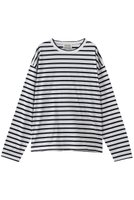 【プルミエ アロンディスモン/1er Arrondissement】の【INSCRIRE】別注コットンボーダーロングスリーブTシャツ 大人の最旬トレンドファッション＆コーディネート founy(ファウニー) ファッション Fashion レディースファッション Fashion for Women トップス・カットソー Cut & Sew Tops シャツ・ブラウス・オフィスカジュアル Elegant Blouses & Button-Ups ロングTシャツ・Tシャツ Longline T-Shirts & Tees カットソー・ベーシックTシャツ Cut-and-Sewn Tops / Stretch Tees & Basics ショルダー Shoulder, Shoulder Strap スリーブ Sleeve, Long Sleeve / Short Sleeve ドロップ Drop Shoulder, Dropped Style ボーダー Border, Stripe ロング Long, Long-Length 別注 Limited Edition, Custom Order 定番 Standard, Basic Item 新作・新入荷 New Arrivals / New In |ID:prp329100004985350