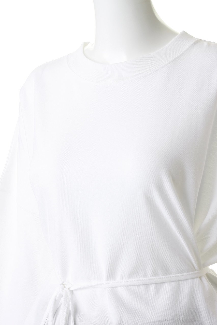 【プルミエ アロンディスモン/1er Arrondissement】の【INSCRIRE】別注エプロンTシャツ 大人の最旬トレンドファッション＆コーディネート founy(ファウニー) 　ファッション　Fashion　レディースファッション　Fashion for Women　トップス・カットソー　Cut & Sew Tops　シャツ・ブラウス・オフィスカジュアル　Elegant Blouses & Button-Ups　ロングTシャツ・Tシャツ　Longline T-Shirts & Tees　カットソー・ベーシックTシャツ　Cut-and-Sewn Tops / Stretch Tees & Basics　なめらか　Smooth, Silky Texture　シンプル　Simple, Minimal　スリーブ　Sleeve, Long Sleeve / Short Sleeve　フォルム　Silhouette, Form　ロング　Long, Long-Length　別注　Limited Edition, Custom Order　新作・新入荷　New Arrivals / New In　other-5|ID: prp329100004985351 ipo3291000000037343867