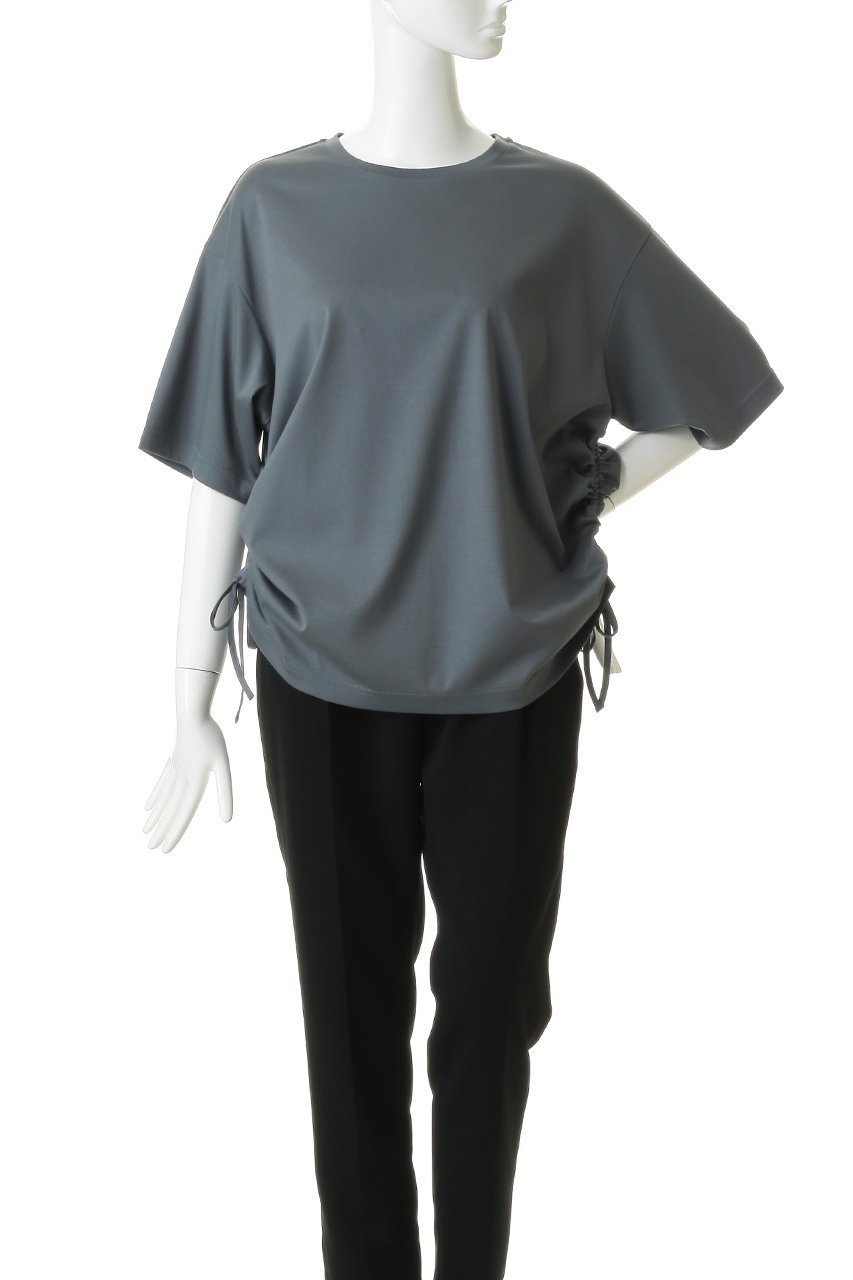 【ミディウミソリッド/MIDIUMISOLID】のdrawstring Tshirt Tシャツ 大人の最旬トレンドファッション＆コーディネート founy(ファウニー) 　ファッション　Fashion　レディースファッション　Fashion for Women　トップス・カットソー　Cut & Sew Tops　シャツ・ブラウス・オフィスカジュアル　Elegant Blouses & Button-Ups　ロングTシャツ・Tシャツ　Longline T-Shirts & Tees　カットソー・ベーシックTシャツ　Cut-and-Sewn Tops / Stretch Tees & Basics　ショート　Short, Short Length　スリーブ　Sleeve, Long Sleeve / Short Sleeve　ドローコード　Drawcord, Drawstring Cord　ドローストリング　Drawstring, Pull Cord　バルーン　Balloon, Balloon Silhouette　リラックス　Relax, Relaxed Fit　新作・新入荷　New Arrivals / New In　other-7|ID: prp329100004985365 ipo3291000000037343978