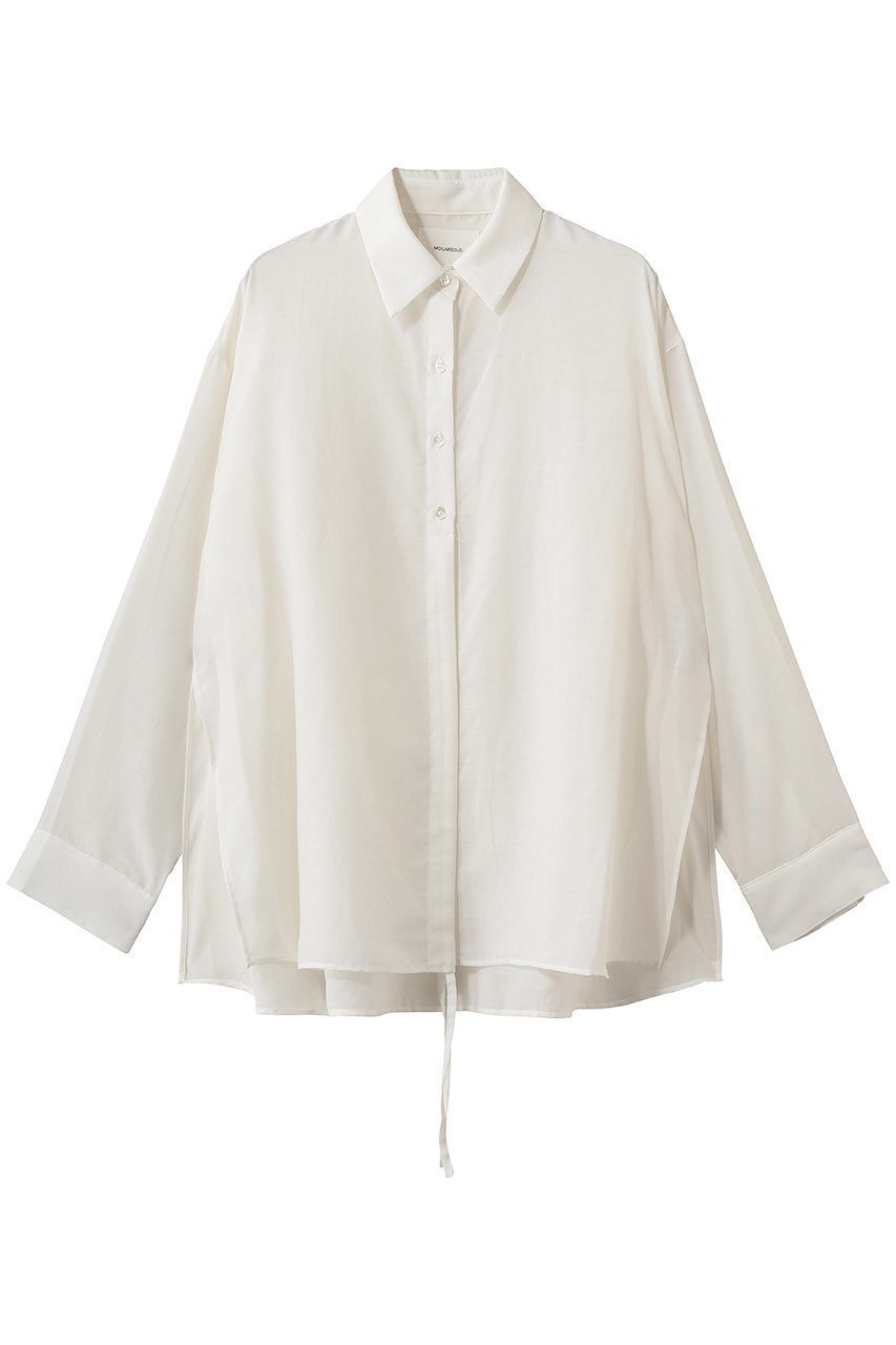 【ミディウミソリッド/MIDIUMISOLID】のdrawstring shirt シャツ 大人の最旬トレンドファッション＆コーディネート founy(ファウニー) 　ファッション　Fashion　レディースファッション　Fashion for Women　トップス・カットソー　Cut & Sew Tops　シャツ・ブラウス・オフィスカジュアル　Elegant Blouses & Button-Ups　アシンメトリー　Asymmetrical Style　ギャザー　Gathered, Ruffled　シンプル　Simple, Minimal　スリット　Slit, Slit Detail　スリーブ　Sleeve, Long Sleeve / Short Sleeve　ロング　Long, Long-Length　夏　Summer　新作・新入荷　New Arrivals / New In　春　Spring　S/S・春夏　SS, Spring/Summer, Warm Season　 other-1|ID: prp329100004985367 ipo3291000000037343993