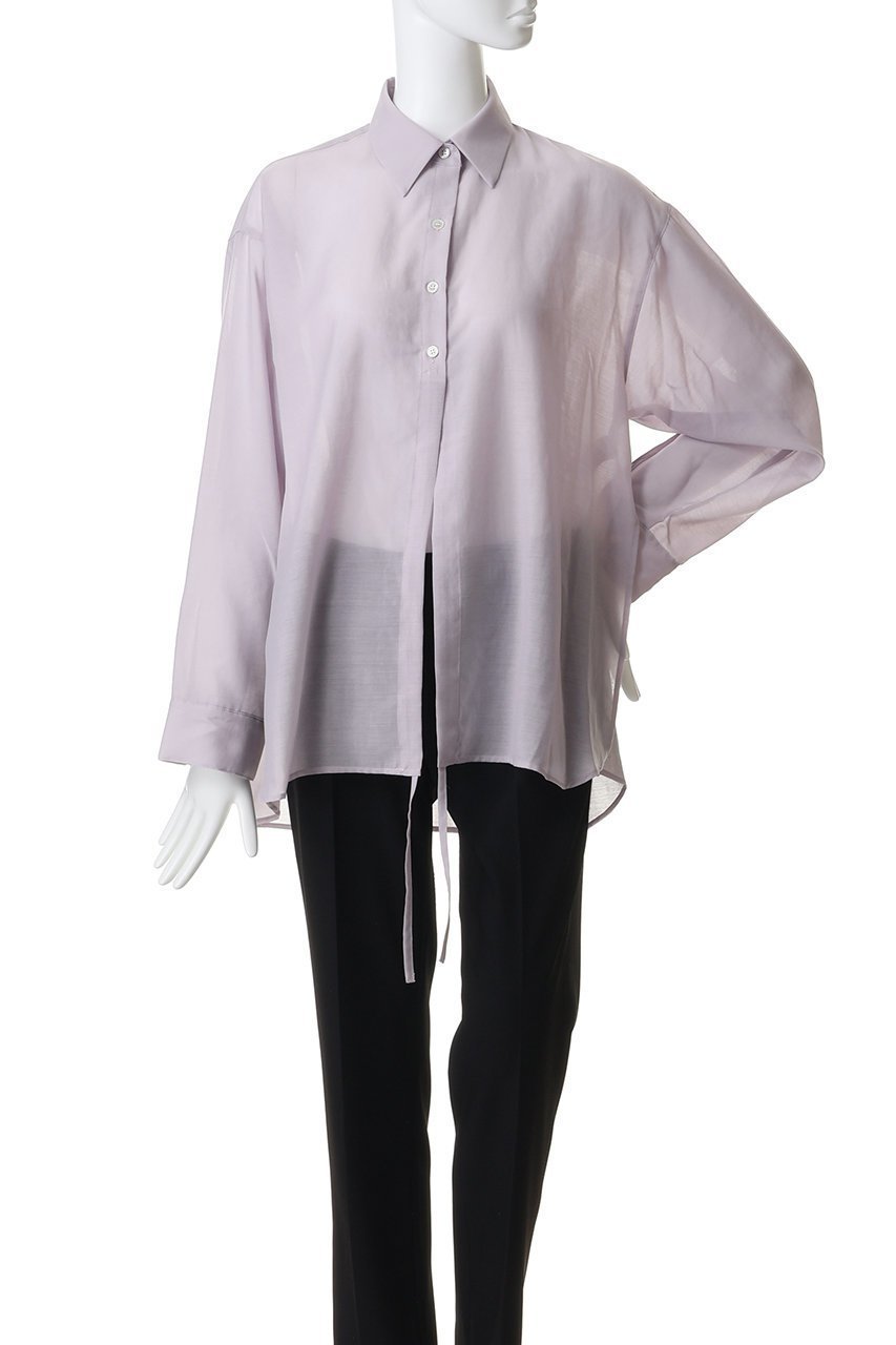 【ミディウミソリッド/MIDIUMISOLID】のdrawstring shirt シャツ 大人の最旬トレンドファッション＆コーディネート founy(ファウニー) 　ファッション　Fashion　レディースファッション　Fashion for Women　トップス・カットソー　Cut & Sew Tops　シャツ・ブラウス・オフィスカジュアル　Elegant Blouses & Button-Ups　アシンメトリー　Asymmetrical Style　ギャザー　Gathered, Ruffled　シンプル　Simple, Minimal　スリット　Slit, Slit Detail　スリーブ　Sleeve, Long Sleeve / Short Sleeve　ロング　Long, Long-Length　夏　Summer　新作・新入荷　New Arrivals / New In　春　Spring　S/S・春夏　SS, Spring/Summer, Warm Season　other-2|ID: prp329100004985367 ipo3291000000037344000