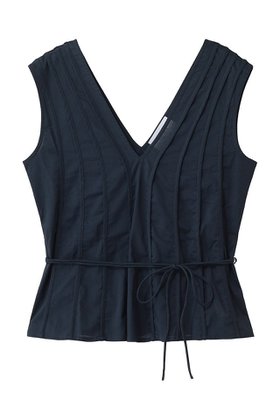 【マーレット/MERLETTE】 SAFAR ピンタックディテール Vネックノースリーブブラウス大人の最旬トレンドファッション＆コーディネート founy(ファウニー) ファッション Fashion レディースファッション Fashion for Women トップス・カットソー Cut & Sew Tops キャミソール&ノースリーブ Camisoles & Sleeveless Tops シャツ・ブラウス・オフィスカジュアル Elegant Blouses & Button-Ups Vネックトップス V-Neck Tops / V-Cut Neckline Shirts シンプル Simple, Minimal ノースリーブ Sleeveless, No-Sleeve エレガント 上品 Elegant 夏 Summer 新作・新入荷 New Arrivals / New In 春 Spring S/S・春夏 SS, Spring/Summer, Warm Season |ID:prp329100004985369