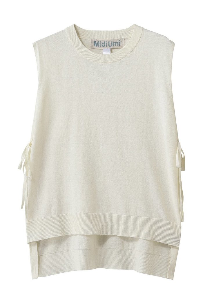 【ミディウミ/MidiUmi】のC/L side ribbon vest ベスト インテリア・キッズ・メンズ・レディースファッション・服の通販 founy(ファウニー) https://founy.com/ ファッション Fashion レディースファッション Fashion for Women トップス・カットソー Cut & Sew Tops ニット Knit Tops & Sweaters ベスト&ジレ / 重ね着スタイル Vests & Gilets カジュアルプルオーバー・ニットトップス Pullovers & Knit Tops / Casual Pullovers ベスト Vest, Waistcoat リネン Linen, Linen Fabric リボン Ribbon, Bow リラックス Relax, Relaxed Fit 新作・新入荷 New Arrivals / New In |ID: prp329100004985405 ipo3291000000037344294