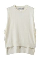 【ミディウミ/MidiUmi】のC/L side ribbon vest ベスト 大人の最旬トレンドファッション＆コーディネート founy(ファウニー) ファッション Fashion レディースファッション Fashion for Women トップス・カットソー Cut & Sew Tops ニット Knit Tops & Sweaters ベスト&ジレ / 重ね着スタイル Vests & Gilets カジュアルプルオーバー・ニットトップス Pullovers & Knit Tops / Casual Pullovers ベスト Vest, Waistcoat リネン Linen, Linen Fabric リボン Ribbon, Bow リラックス Relax, Relaxed Fit 新作・新入荷 New Arrivals / New In |ID:prp329100004985405
