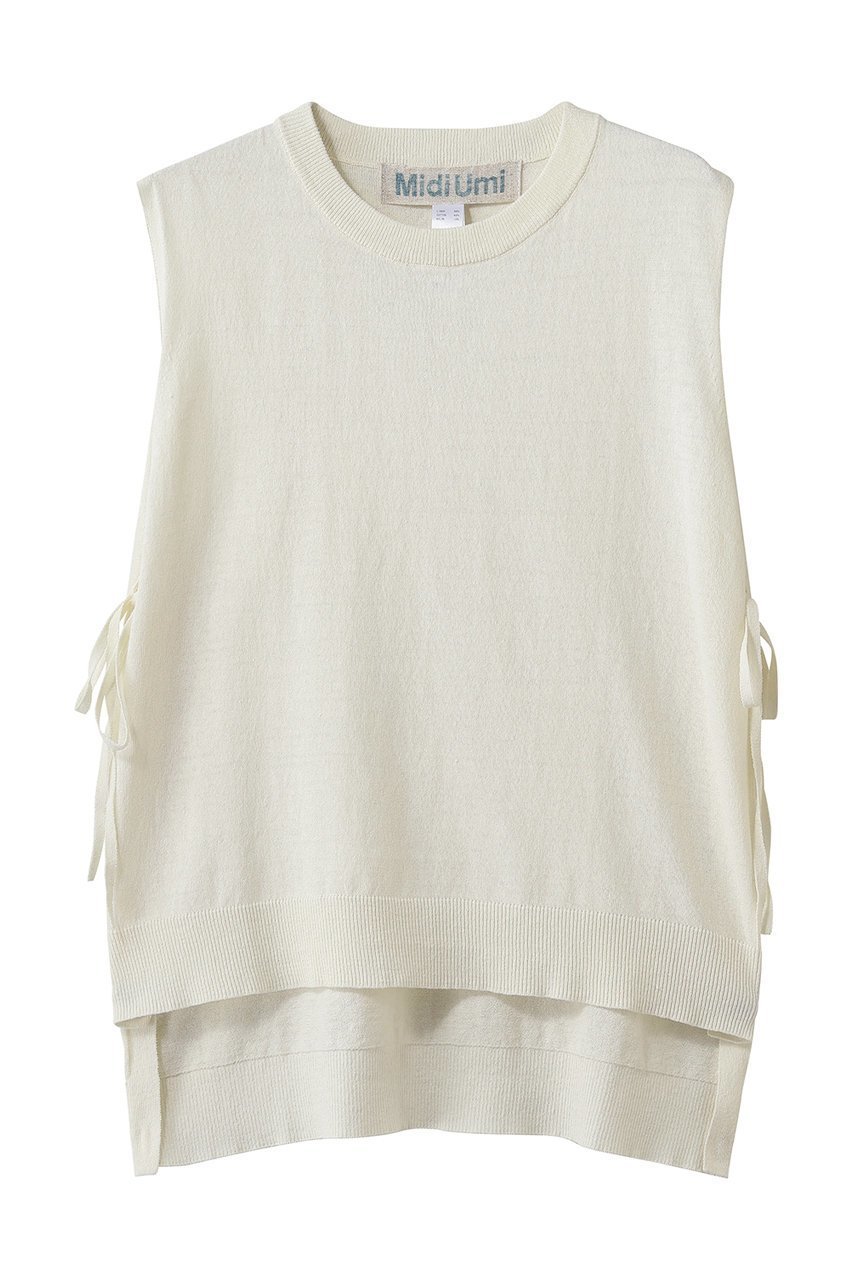 【ミディウミ/MidiUmi】のC/L side ribbon vest ベスト 大人の最旬トレンドファッション＆コーディネート founy(ファウニー) 　ファッション　Fashion　レディースファッション　Fashion for Women　トップス・カットソー　Cut & Sew Tops　ニット　Knit Tops & Sweaters　ベスト&ジレ / 重ね着スタイル　Vests & Gilets　カジュアルプルオーバー・ニットトップス　Pullovers & Knit Tops / Casual Pullovers　ベスト　Vest, Waistcoat　リネン　Linen, Linen Fabric　リボン　Ribbon, Bow　リラックス　Relax, Relaxed Fit　新作・新入荷　New Arrivals / New In　 other-1|ID: prp329100004985405 ipo3291000000037344294
