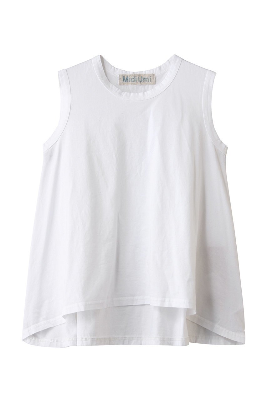 【ミディウミ/MidiUmi】のcrew neck flare tank top トップ インテリア・キッズ・メンズ・レディースファッション・服の通販 founy(ファウニー) 　ファッション　Fashion　レディースファッション　Fashion for Women　トップス・カットソー　Cut & Sew Tops　キャミソール&ノースリーブ　Camisoles & Sleeveless Tops　シャツ・ブラウス・オフィスカジュアル　Elegant Blouses & Button-Ups　ロングTシャツ・Tシャツ　Longline T-Shirts & Tees　カットソー・ベーシックTシャツ　Cut-and-Sewn Tops / Stretch Tees & Basics　インナー　Innerwear　キャミソール　Camisole, Spaghetti Strap Top　シンプル　Simple, Minimal　タンク　Tank Top, Sleeveless Top　フレア　Flare, Flared　新作・新入荷　New Arrivals / New In　off white|ID: prp329100004985412 ipo3291000000037344357