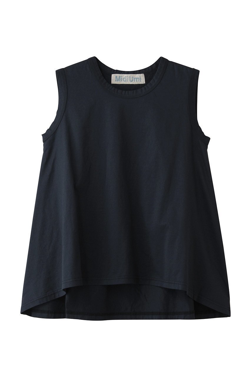 【ミディウミ/MidiUmi】のcrew neck flare tank top トップ インテリア・キッズ・メンズ・レディースファッション・服の通販 founy(ファウニー) 　ファッション　Fashion　レディースファッション　Fashion for Women　トップス・カットソー　Cut & Sew Tops　キャミソール&ノースリーブ　Camisoles & Sleeveless Tops　シャツ・ブラウス・オフィスカジュアル　Elegant Blouses & Button-Ups　ロングTシャツ・Tシャツ　Longline T-Shirts & Tees　カットソー・ベーシックTシャツ　Cut-and-Sewn Tops / Stretch Tees & Basics　インナー　Innerwear　キャミソール　Camisole, Spaghetti Strap Top　シンプル　Simple, Minimal　タンク　Tank Top, Sleeveless Top　フレア　Flare, Flared　新作・新入荷　New Arrivals / New In　navy|ID: prp329100004985412 ipo3291000000037344359