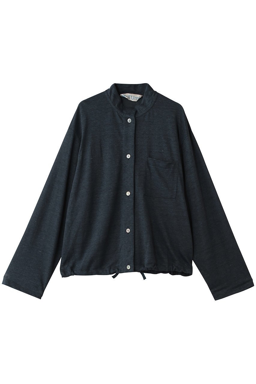 【ミディウミ/MidiUmi】のlinen stand CD カーディガン インテリア・キッズ・メンズ・レディースファッション・服の通販 founy(ファウニー) 　ファッション　Fashion　レディースファッション　Fashion for Women　トップス・カットソー　Cut & Sew Tops　カーディガン・羽織り　Layered Style Cardigans　シャツ・ブラウス・オフィスカジュアル　Elegant Blouses & Button-Ups　ロングTシャツ・Tシャツ　Longline T-Shirts & Tees　カットソー・ベーシックTシャツ　Cut-and-Sewn Tops / Stretch Tees & Basics　おすすめ　Recommended / Our Picks　カーディガン　Cardigan, Knitwear　ハイネック　High Neck, Mock Neck　バルーン　Balloon, Balloon Silhouette　リネン　Linen, Linen Fabric　新作・新入荷　New Arrivals / New In　navy|ID: prp329100004985414 ipo3291000000037344377