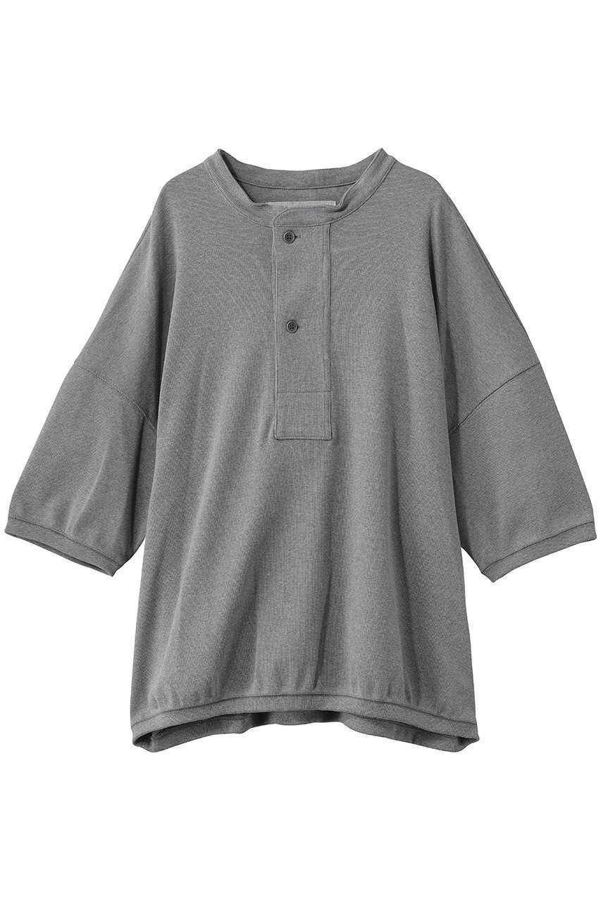 【ミディウミ/MidiUmi】のhenryneck PO プルオーバー インテリア・キッズ・メンズ・レディースファッション・服の通販 founy(ファウニー) 　ファッション　Fashion　レディースファッション　Fashion for Women　トップス・カットソー　Cut & Sew Tops　シャツ・ブラウス・オフィスカジュアル　Elegant Blouses & Button-Ups　ロングTシャツ・Tシャツ　Longline T-Shirts & Tees　カジュアルプルオーバー・ニットトップス　Pullovers & Knit Tops / Casual Pullovers　カットソー・ベーシックTシャツ　Cut-and-Sewn Tops / Stretch Tees & Basics　なめらか　Smooth, Silky Texture　ギャザー　Gathered, Ruffled　シルケット　Silket, Silky Cotton　スリーブ　Sleeve, Long Sleeve / Short Sleeve　ロング　Long, Long-Length　新作・新入荷　New Arrivals / New In　l.gray|ID: prp329100004985416 ipo3291000000037344393