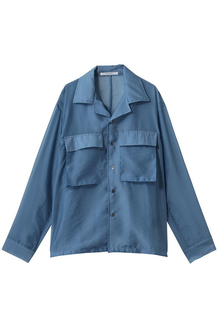 【ミディウミソリッド/MIDIUMISOLID / MEN】の【MEN】sheer open collar shirt シャツ インテリア・キッズ・メンズ・レディースファッション・服の通販 founy(ファウニー) https://founy.com/ ファッション Fashion メンズファッション Fashion for Men シアー Sheer, See-Through スリーブ Sleeve, Long Sleeve / Short Sleeve ポケット Pocket, Pocket Detail ロング Long, Long-Length 夏 Summer 新作・新入荷 New Arrivals / New In |ID: prp329100004985422 ipo3291000000037344450