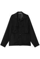 【ミディウミソリッド/MIDIUMISOLID / MEN】の【MEN】sheer open collar shirt シャツ black|ID: prp329100004985422 ipo3291000000037344454